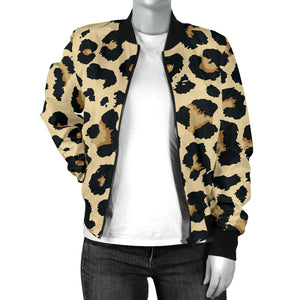 Leopard Print Design Pattern Women'S Bomber Jacket