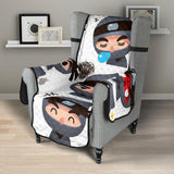 Cute ninja design pattern Chair Cover Protector