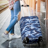 Blue Camo Camouflage Pattern Luggage Covers