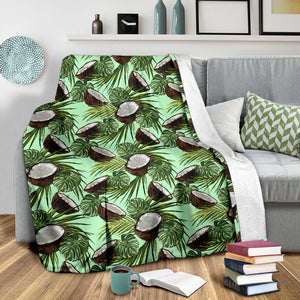 Coconut Pattern Print Design 02 Premium Blanket
