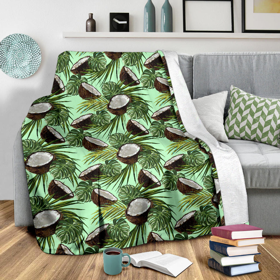 Coconut Pattern Print Design 02 Premium Blanket