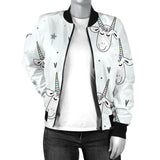 Cute Goat Design Pattern Women'S Bomber Jacket