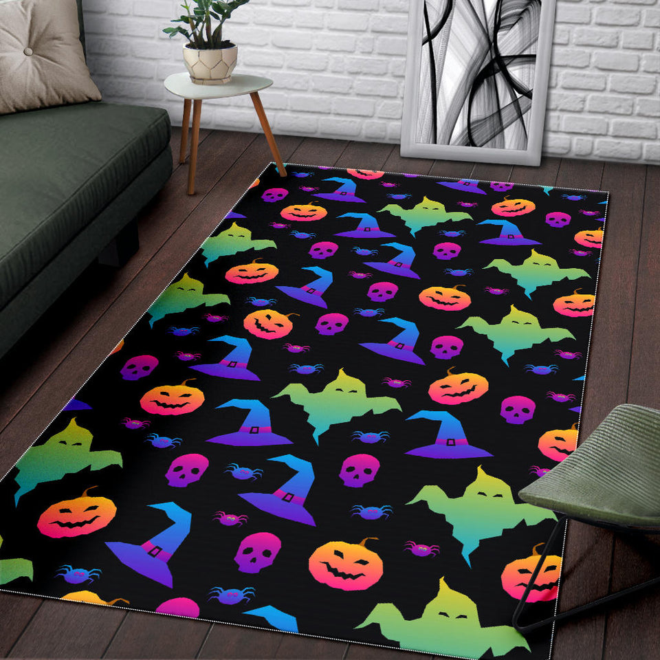 Colorful Halloween Background Area Rug