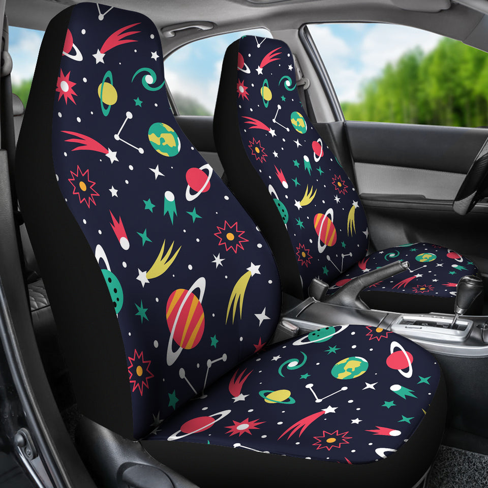 Colorful Space Pattern Planet Star  Universal Fit Car Seat Covers