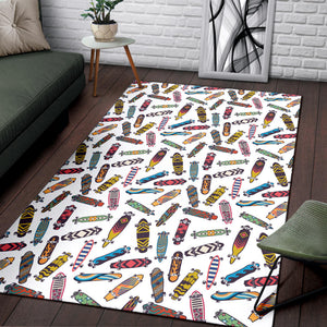 Skate Board Pattern Print Design 05 Area Rug