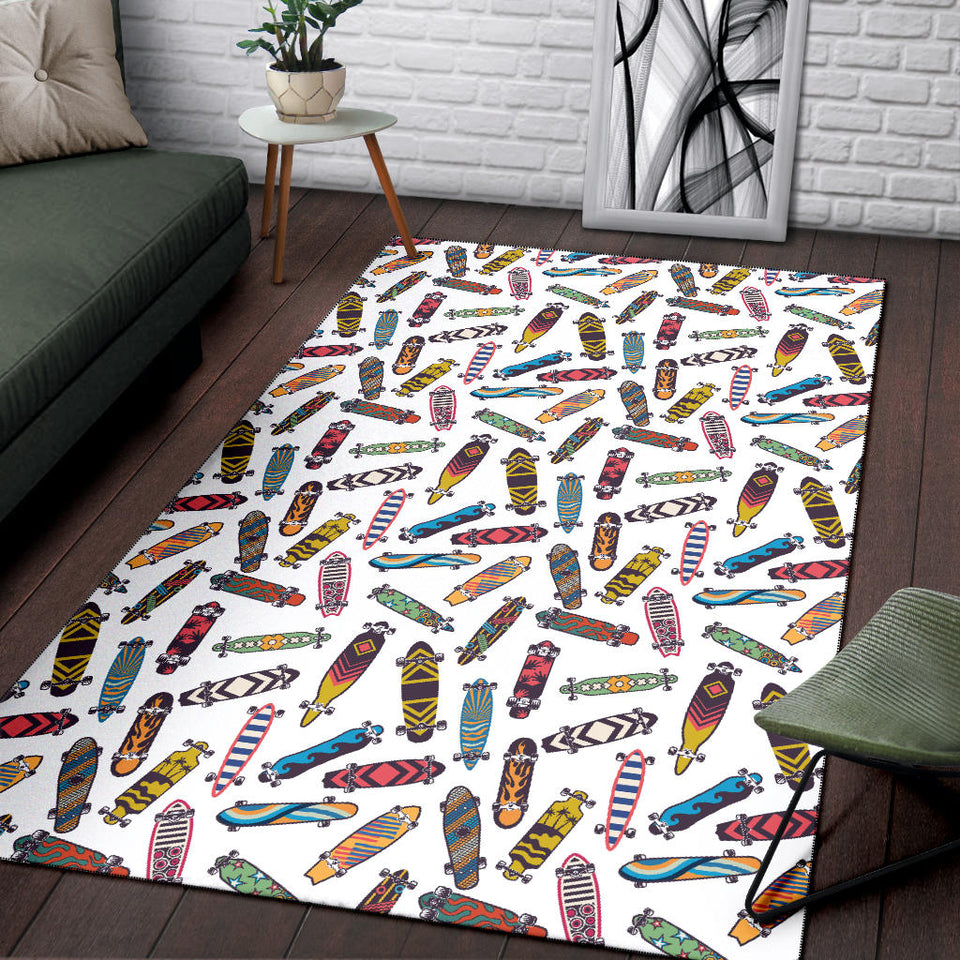 Skate Board Pattern Print Design 05 Area Rug