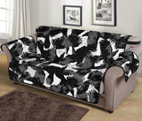 Crow illustration pattern Sofa Cover Protector