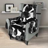 Crow illustration pattern Chair Cover Protector