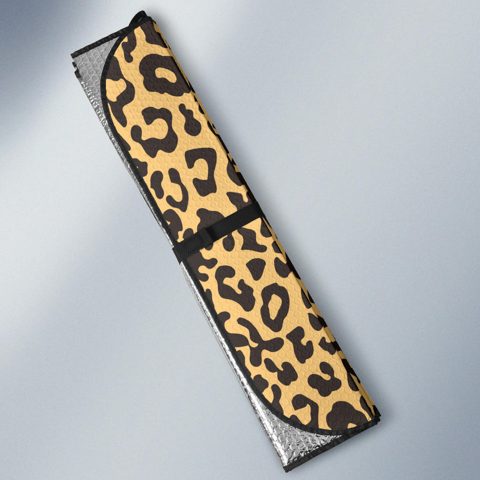 Leopard Skin Print Car Sun Shade