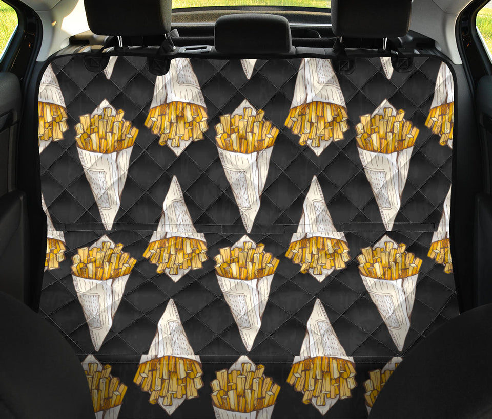 French Fries Dark Background Dog Car Seat Covers