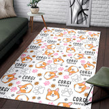 Corgi Dog Pattern Area Rug