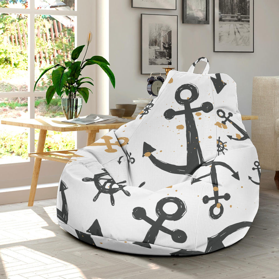 Anchors Rudders Pattern Bean Bag Cover
