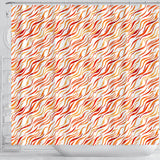 Fire Flame Watercolor Pattern Shower Curtain Fulfilled In US