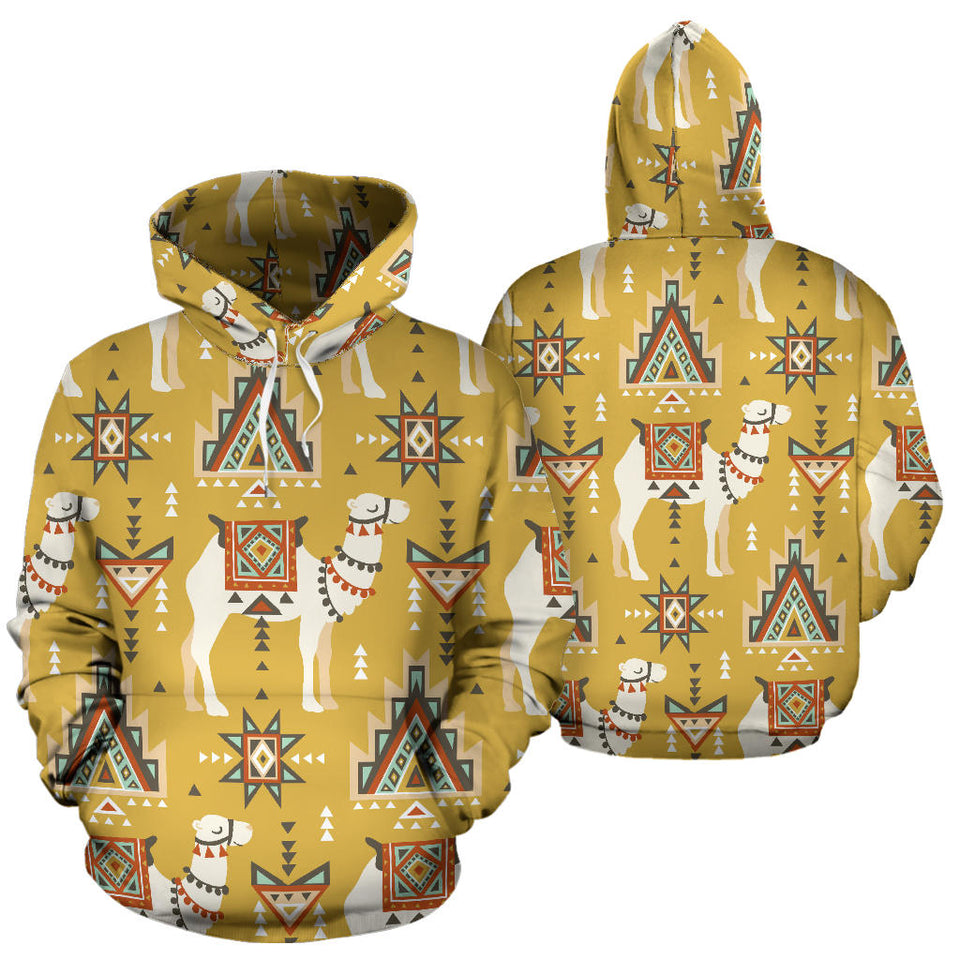Camels Ethnic Motif Pattern Men Women Pullover Hoodie
