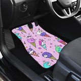 Cute Ice Cream Cone Animal Pattern Front And Back Car Mats