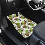 Coconut Pattern Print Design 04 Front and Back Car Mats