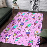 Cute Ice Cream Cone Animal Pattern Area Rug