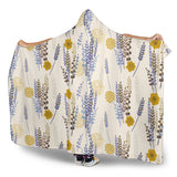 Lavender Modern Pattern Blackground Hooded Blanket