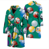 Billiard Ball Pattern Print Design 01 Men's Bathrobe