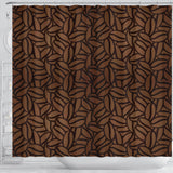 Coffee Bean Pattern Shower Curtain Fulfilled In US