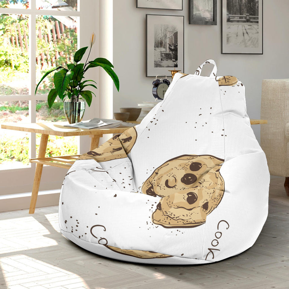 Sketch Style Cookie Pattern Bean Bag Cover