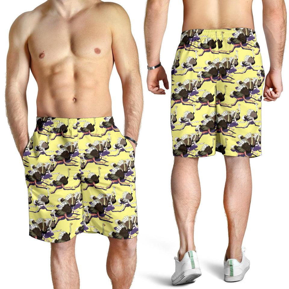 Ostrich Pattern Print Design 04 Men Shorts