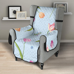Watercolor Tulips pattern Chair Cover Protector