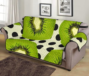 kiwi black dot background Sofa Cover Protector