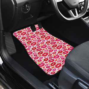 Lips Pattern Print Design 01 Front Car Mats
