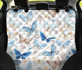 Blue Butterfly Pattern Dog Car Seat Covers