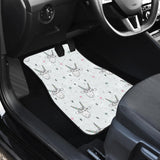 Cute Goat Design Pattern Front Car Mats
