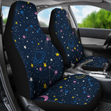Space Pattern With Planets, Comets, Constellations And Stars  Universal Fit Car Seat Covers