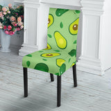 Avocado Pattern Green Background Dining Chair Slipcover