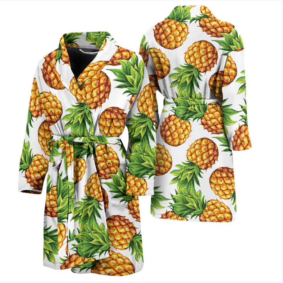 Pineapples Design Pattern Men'S Bathrobe