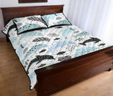 Cute dolphins Childish Style pattern Quilt Bed Set