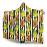 Papaya Design Pattern Hooded Blanket