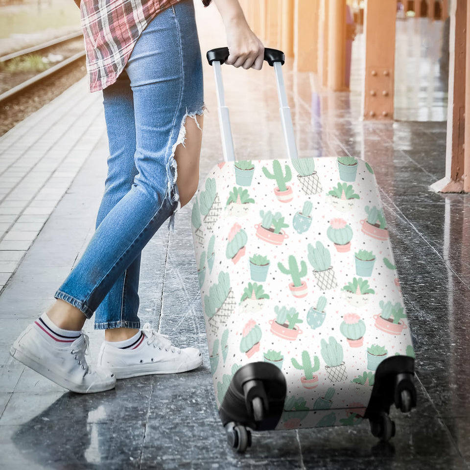 Pastel Color Cactus Pattern  Luggage Covers