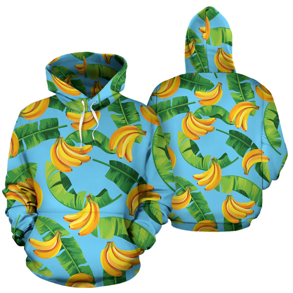 Banana Leaves Banana Design Pattern Men Women Pullover Hoodie