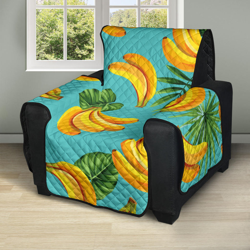 Banana Palm Leaves pattern background Recliner Cover Protector