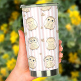 Cute Owl Leaf Tumbler