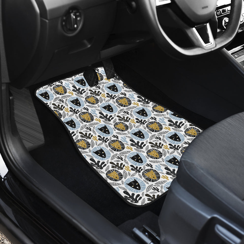 Lion Pattern Print Design 05 Front Car Mats