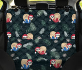 Cute Sloths Sleeping Christmas Ball Santa Hat Pattern Dog Car Seat Covers