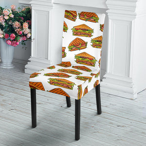 Sandwich Pattern Print Design 02 Dining Chair Slipcover