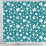 Vintage Star Pattern Shower Curtain Fulfilled In US