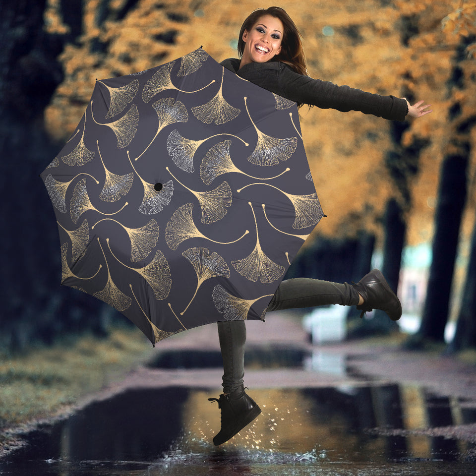 Gold Ginkgo Leaves Umbrella