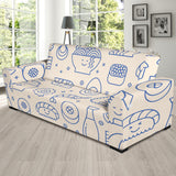 Cute Sushi Icon Pattern Sofa Slipcover