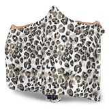 Leopard Skin Print Pattern Hooded Blanket
