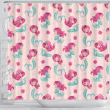 Cute Little Mermaid Pattern Shower Curtain Fulfilled In US