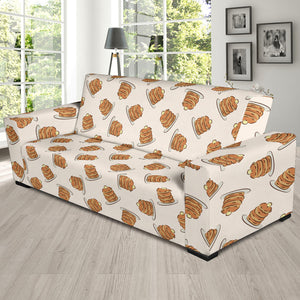 Pancake Pattern Print Design 01  Sofa Slipcover