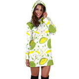 Durian Pattern Background Women'S Hoodie Dress
